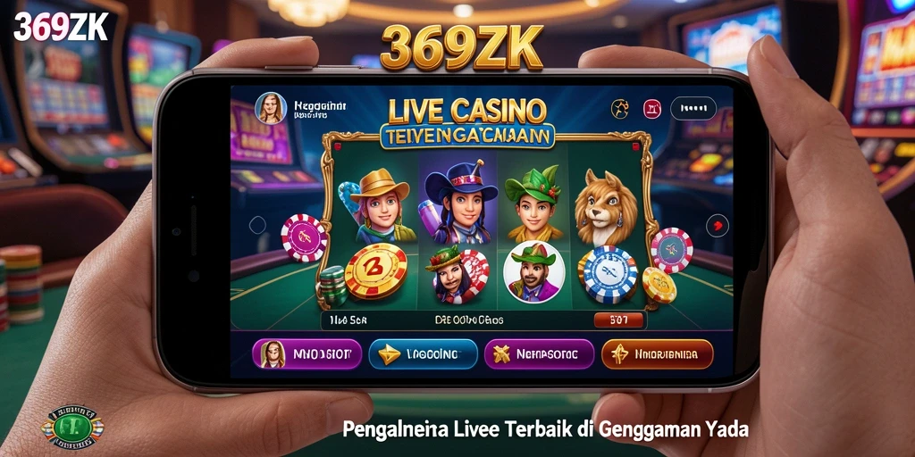 Tampilan gameplay seru dan interaktif dari aplikasi 369ZK Live Casino.