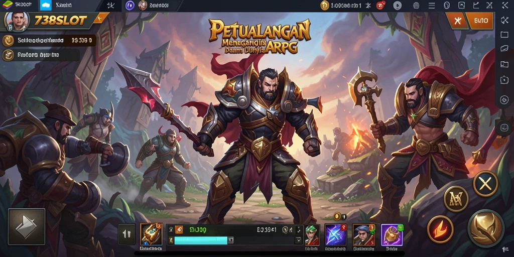 Tampilan gameplay ARPG yang mendebarkan dalam 738SLOT.