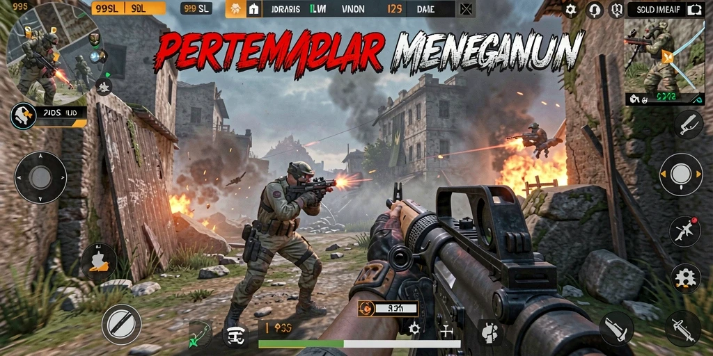 Gameplay seru 99SL dengan aksi tembak-menembak intens.
