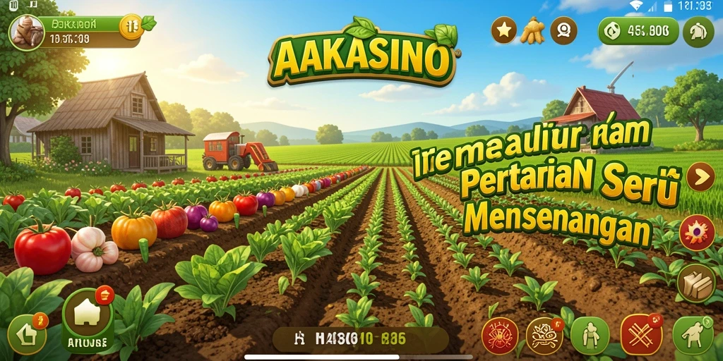 Gameplay AAKASINO yang seru dan penuh warna dalam pertanian.