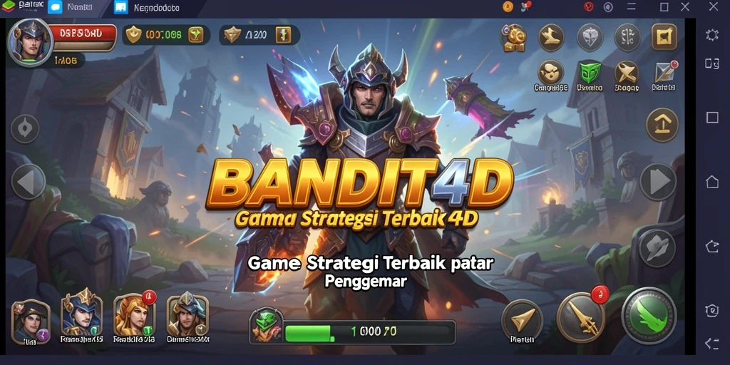 Screenshot utama BANDIT4D menampilkan pertempuran strategis yang mendebarkan.