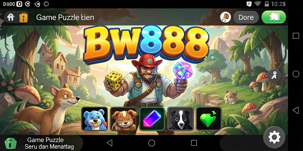 Tampilan gameplay BW888 dengan berbagai puzzle menantang.