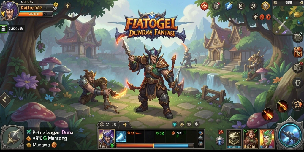 Tangkapan layar utama FIATOGEL dengan aksi penuh di dunia ARPG.