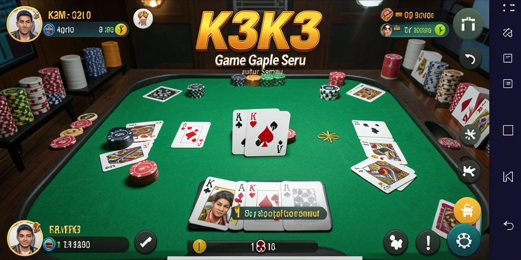 Tampilan gameplay Gaple yang menarik di K3K3.