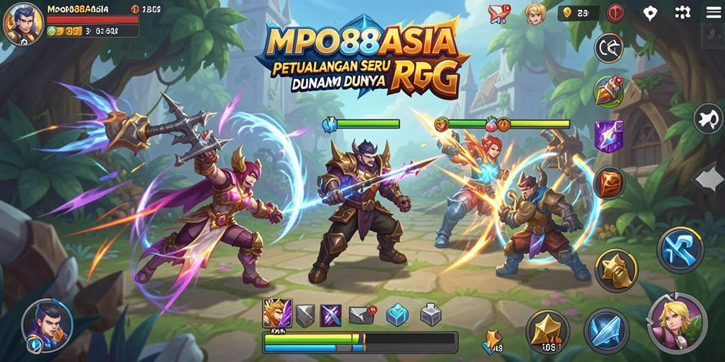 Tampilan gameplay MPO88ASIA dengan karakter dan lingkungan RPG yang menakjubkan.