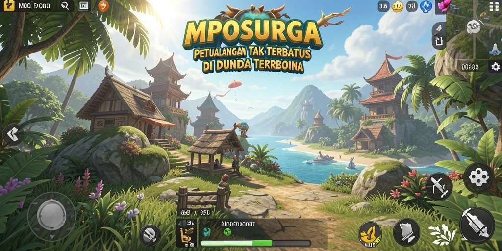 Tampilan gameplay Open World yang menakjubkan dan bebas eksplorasi.