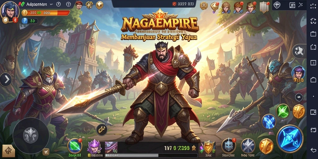 Tampilan gameplay NAGAEMPIRE yang menarik dengan aksi strategi yang mendebarkan.