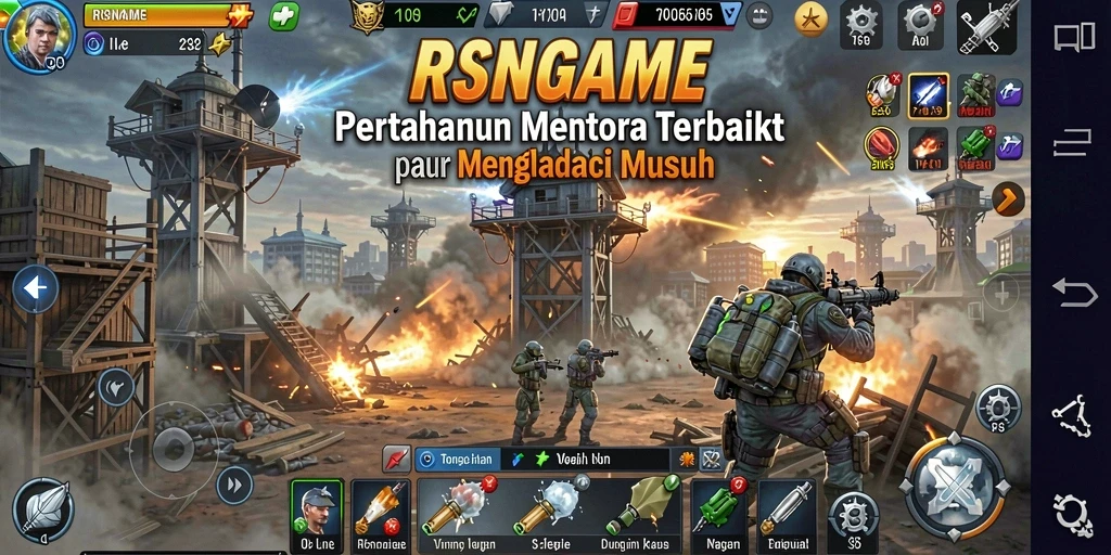 Tampilan menakjubkan dari gameplay Tower Defense yang mendebarkan.
