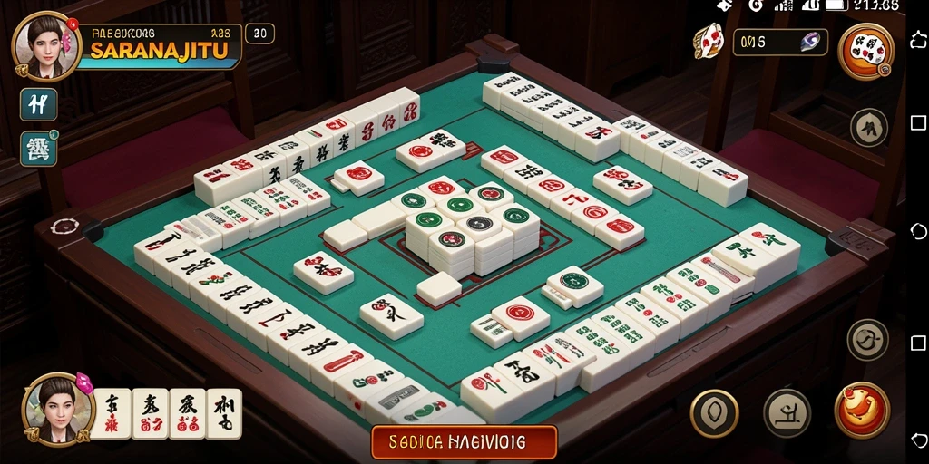 Tampilan permainan Mahjong yang menarik di SARANAJITU.