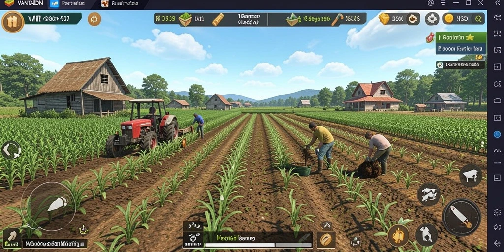 Gameplay seru VANTAIDN dalam dunia pertanian.