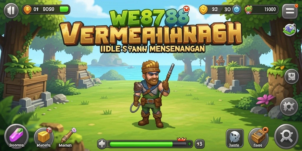 Tampilan gameplay WE878 yang menampilkan karakter dan aktivitas Idle.