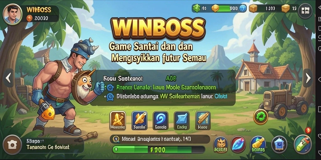 Gameplay santai dan seru dalam WINBOSS yang penuh warna.